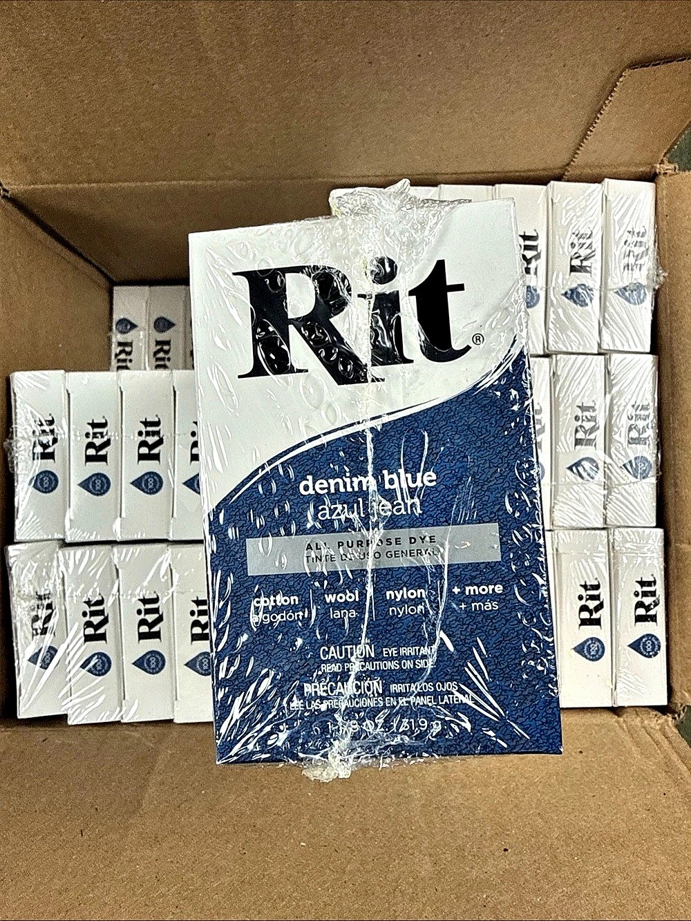 72 Pack Rit All-Purpose Powder Dye, Denim Blue, 1.125 oz 12 Packs Of 6